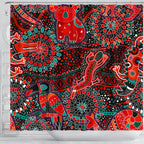 shower-curtains-aboriginal-animal-dot-acrylic-paint