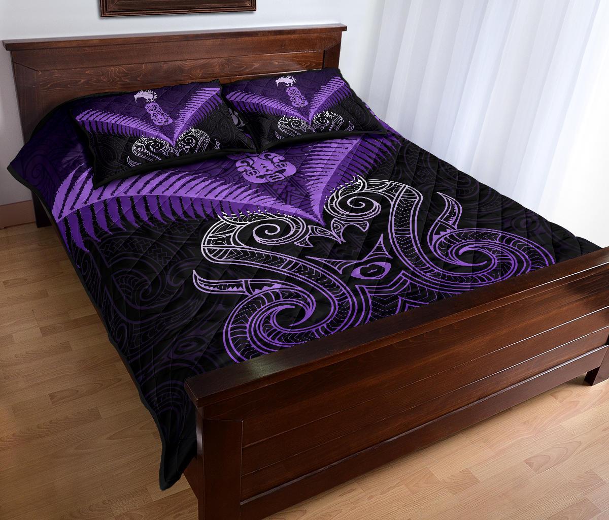 maori-manaia-new-zealand-quilt-bed-set-purple