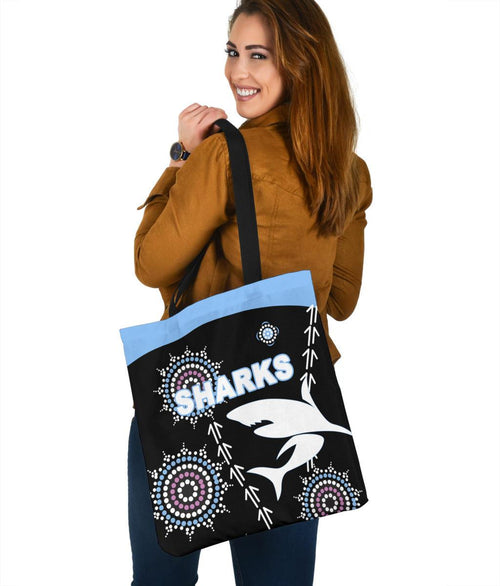 cronulla-tote-bag-sharks-simple-indigenous-black