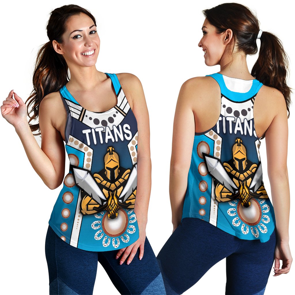 Gold Coast Women Racerback Tank Titans Gladiator Simple Indigenous - Vibe Hoodie