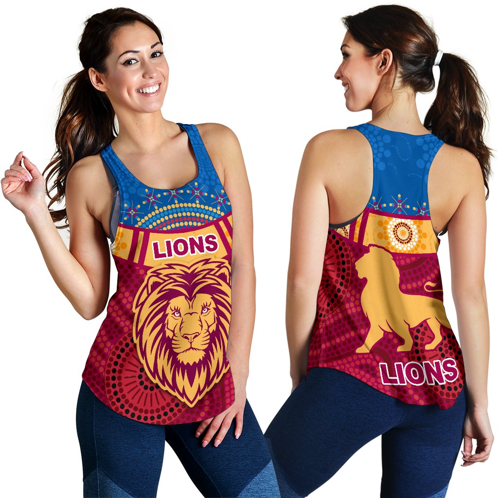 Brisbane Indigenous Women Racerback Tank Proud Lions - Vibe Hoodie