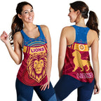 Brisbane Indigenous Women Racerback Tank Proud Lions - Vibe Hoodie