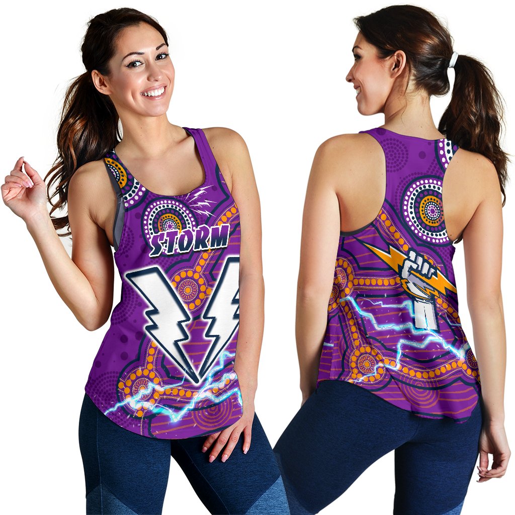 Storm Women Racerback Tank Melbourne Indigenous Thunder - Vibe Hoodie