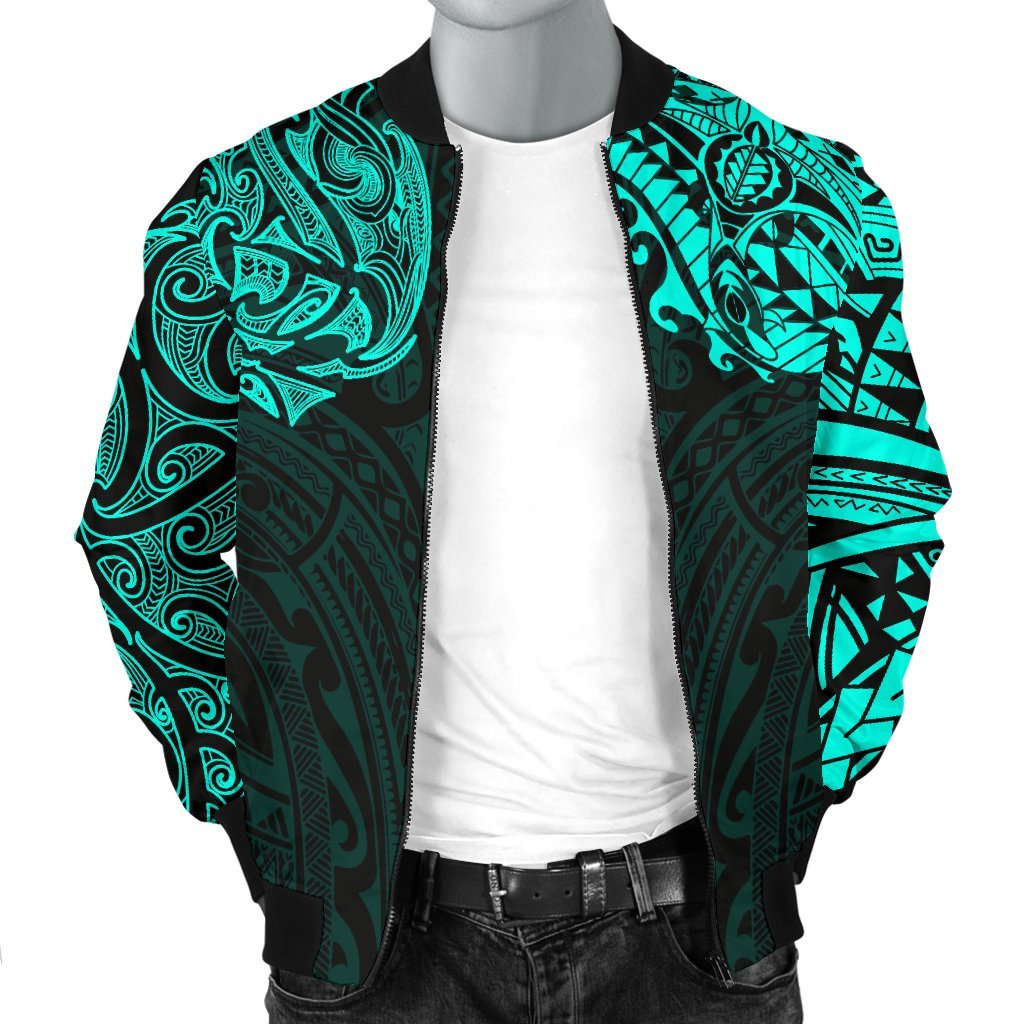 new-zealand-mens-bomber-jacket-maori-polynesian-tattoo-turquoise