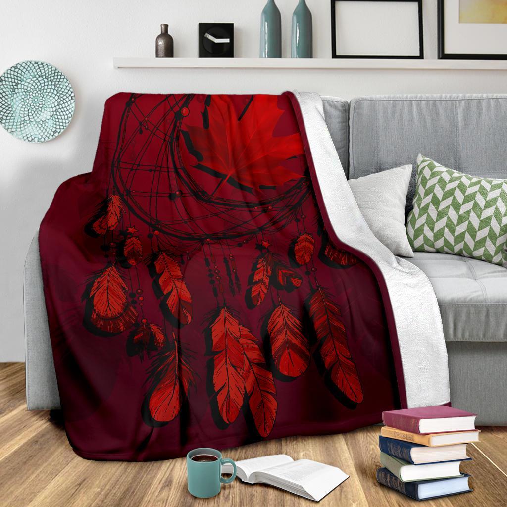 canada-maple-leaf-dreamcatcher-premium-blanket