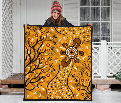 premium-quilt-aboriginal-art-in-spring-style
