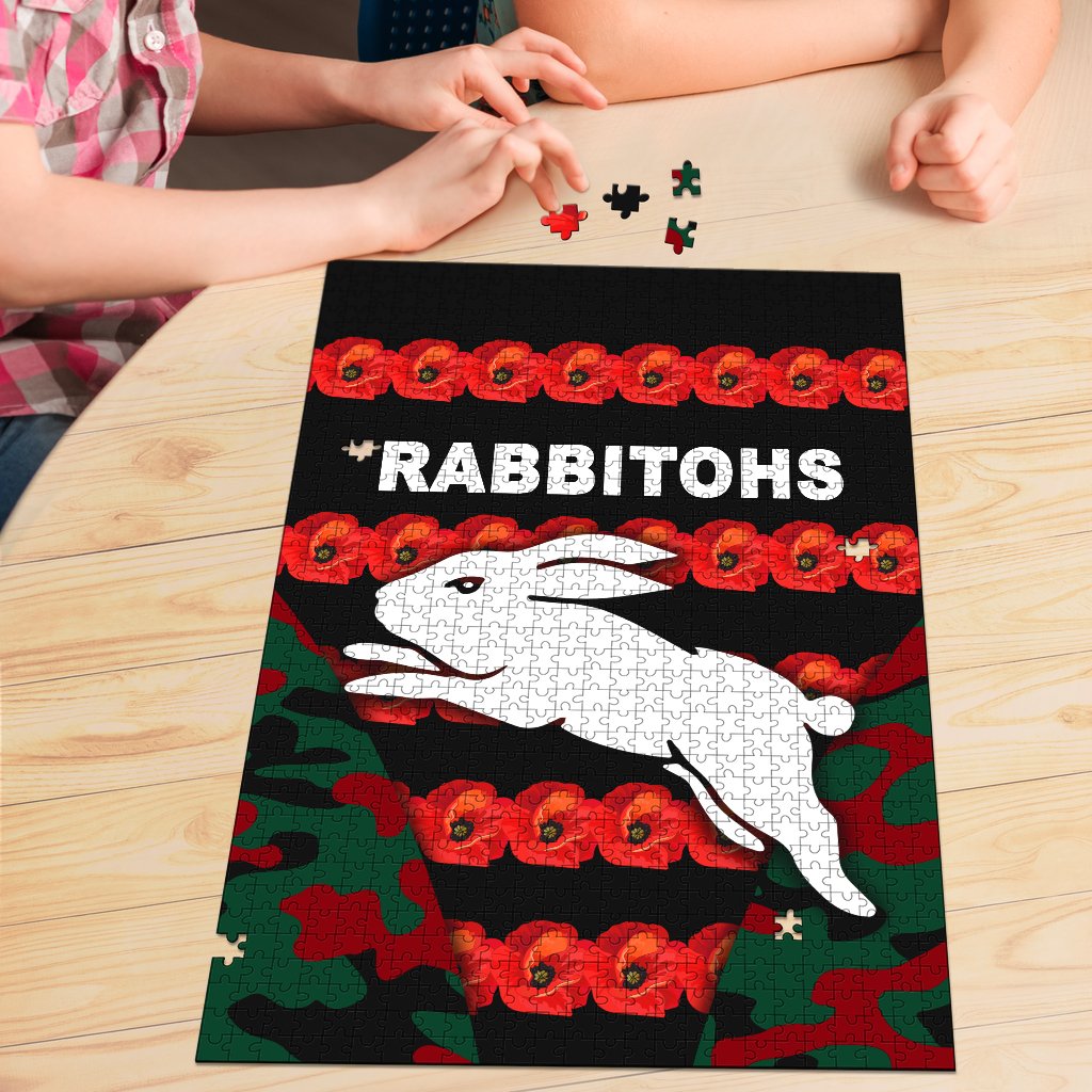 south-sydney-rabbitohs-premium-wood-jigsaw-puzzle-anzac-day-poppy-flower-vibes