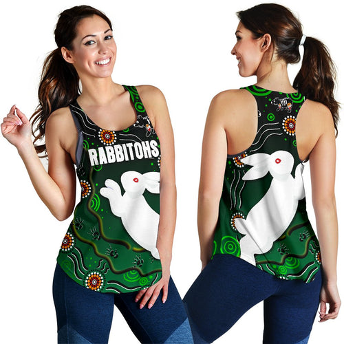 Rabbitohs Women Racerback Tank Simple Indigenous - Vibe Hoodie