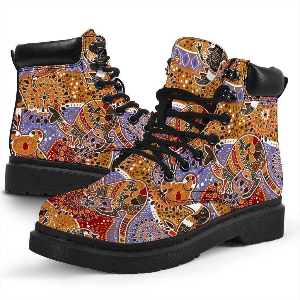 aboriginal-boots-koala-kangaroo-kookaburra-patterns-all-season