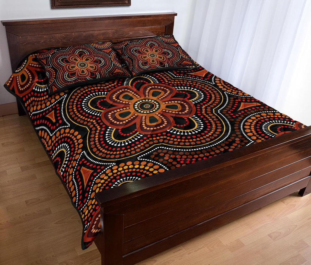 aboriginal-quilt-bed-set-aboriginal-dot-painting-flowers-style-ver02