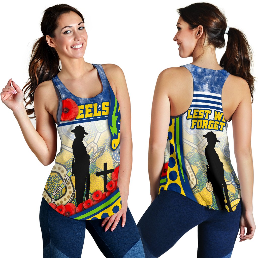 Eels Rugby Women's Racerback Tank Indigenous Anzac Day - Vibe Hoodie
