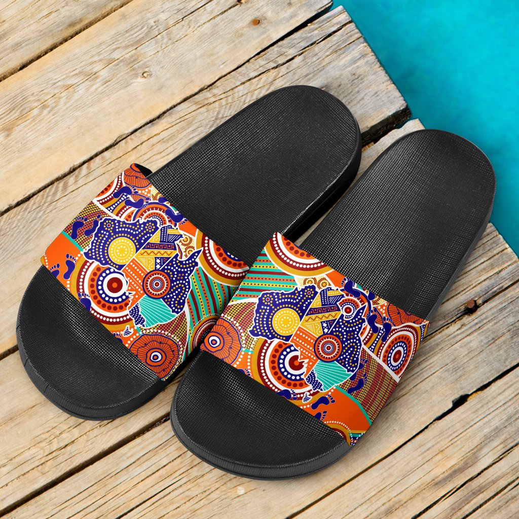 aboriginal-slide-sandals-australian-map-dot-painting