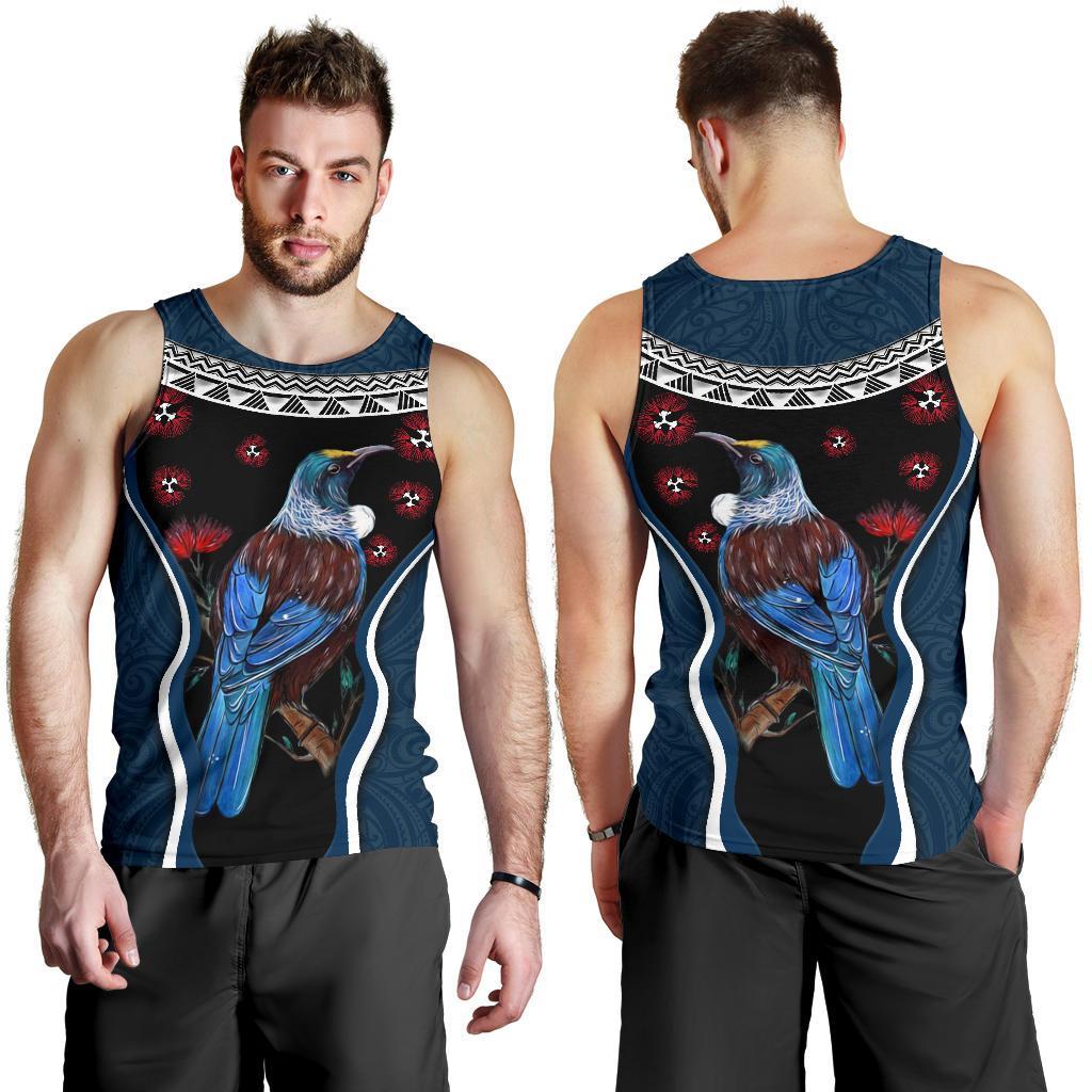 new-zealand-tui-bird-men-tank-top-pohutukawa-navy
