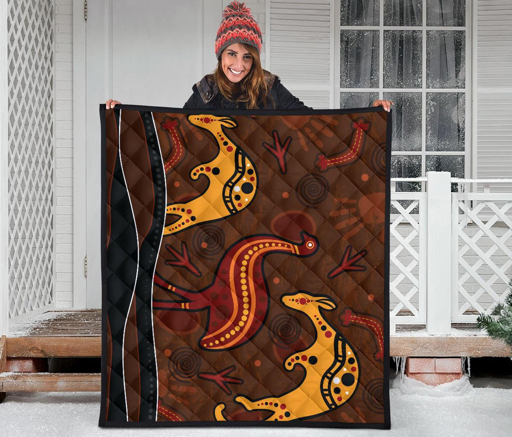 aboriginal-premium-quilt-indigenous-kangaroo-and-emu-brown-color