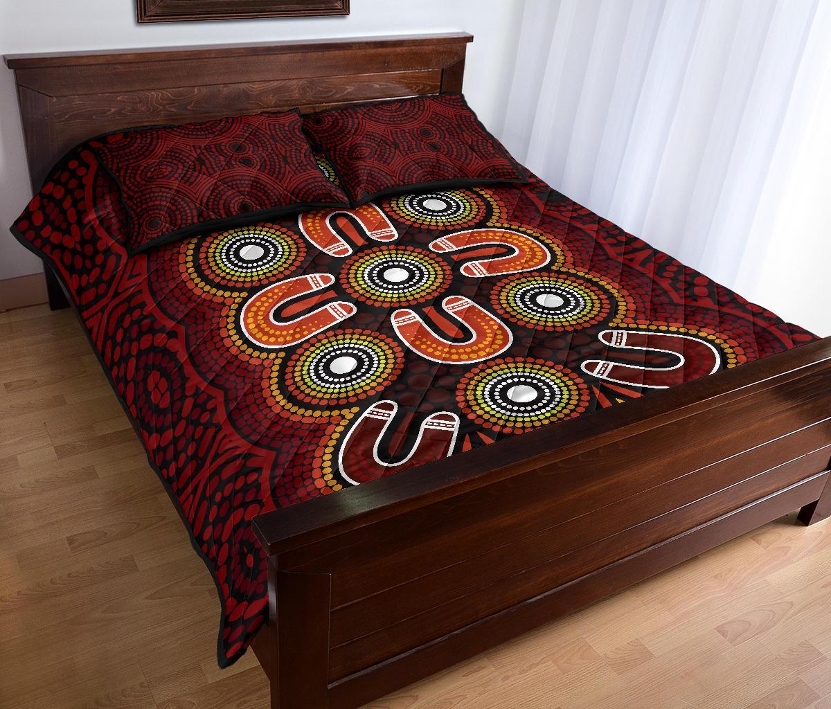 aboriginal-quilt-bed-set-aboriginal-dot-painting-flowers-style