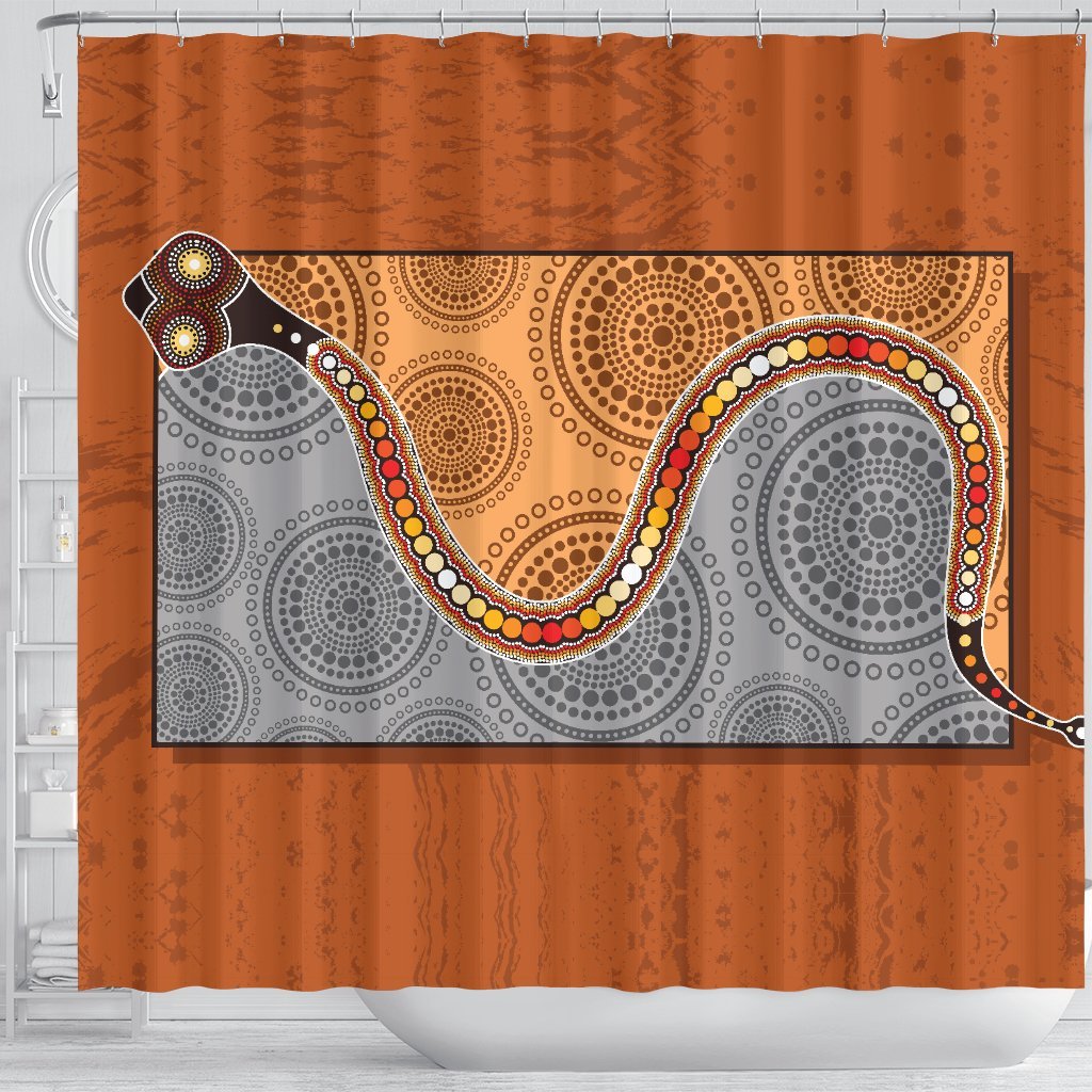 aboriginal-shower-curtain-indigenous-snake