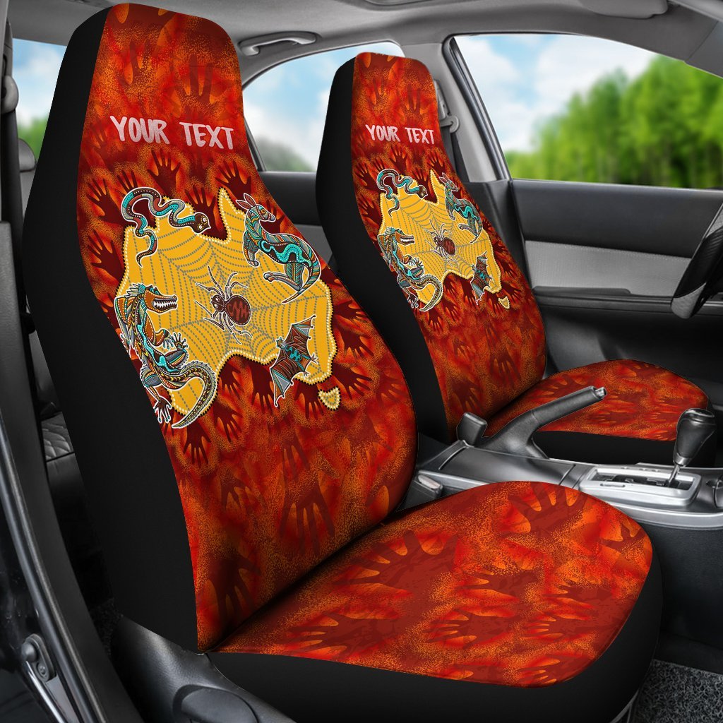 custom-aboriginal-car-seat-covers-australia-map-hand-patterns-spider-web