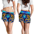 Aboriginal Women's Shorts - Indigenous Crocodile - Vibe Hoodie