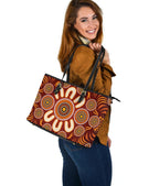 aboriginal-large-leather-tote-bag-circle-flowers-patterns-ver03