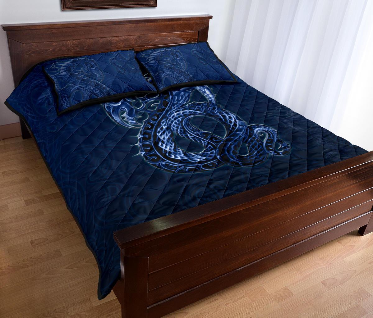 new-zealand-quilt-bed-set-maori-manaia-quilt-and-two-pillow-cases-blue