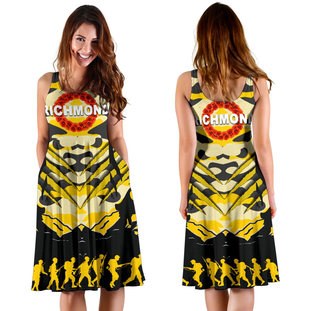 Richmond Tigers Women's Dress Anzac Day Country Style - Vibe Hoodie