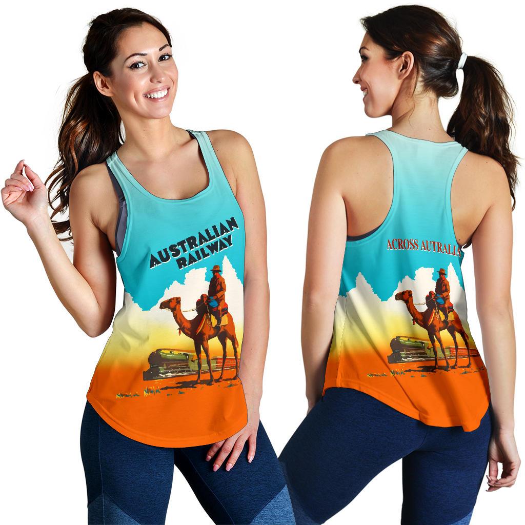 Racerback Tank - Australia Camel Top Tank Railway - Women - Vibe Hoodie