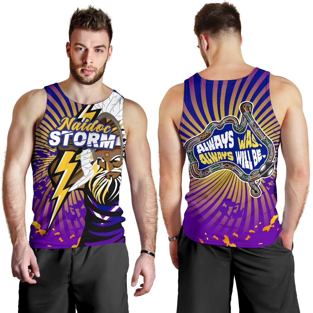 combo-men-tank-top-and-men-short-storm-naidoc-week-indigenous-style