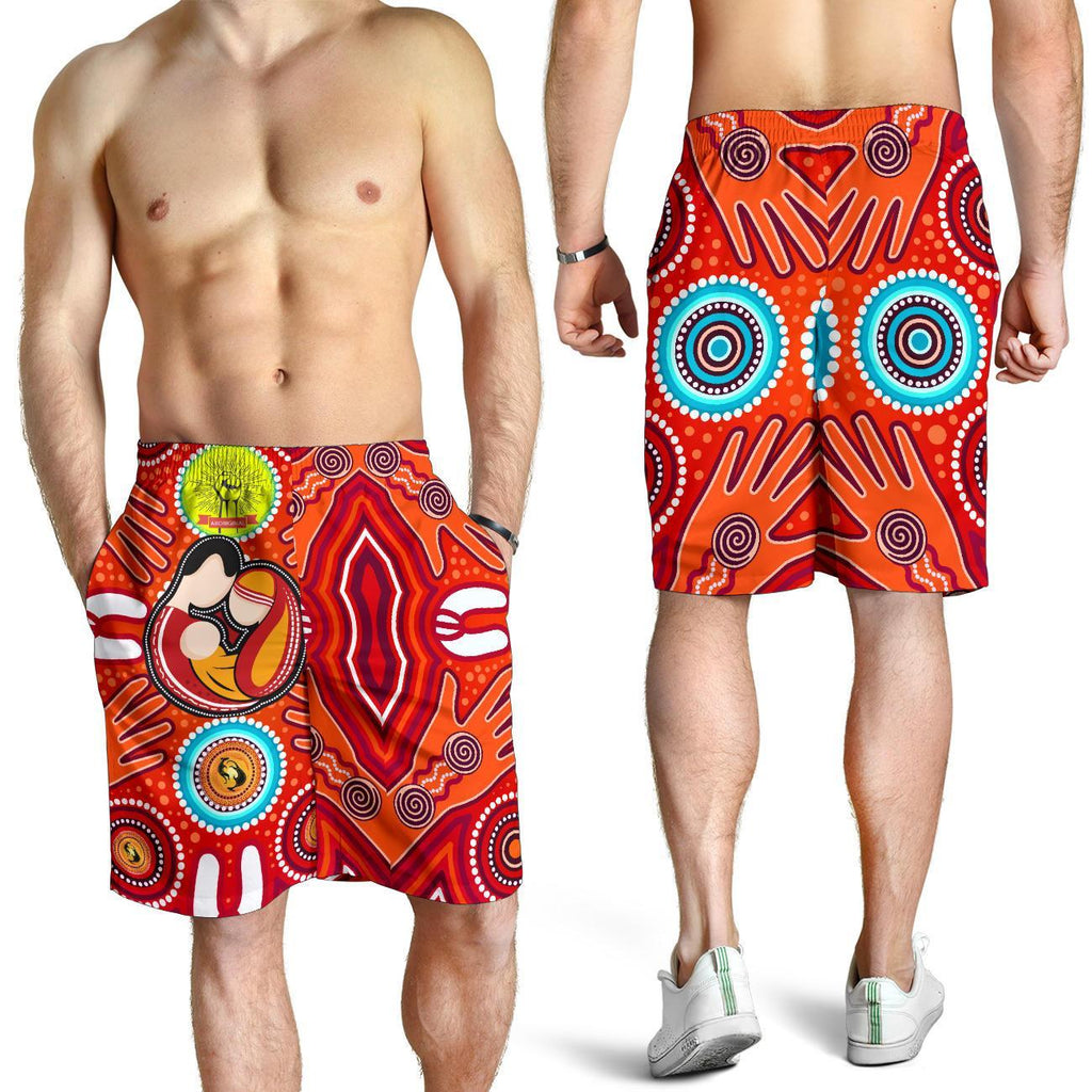 shorts-mens-aboriginal-family-with-dot-painting-art