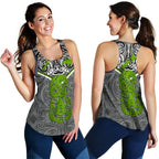 New Zealand Maori Rugby Women Racerback Tank Pride Version - Gray - Vibe Hoodie