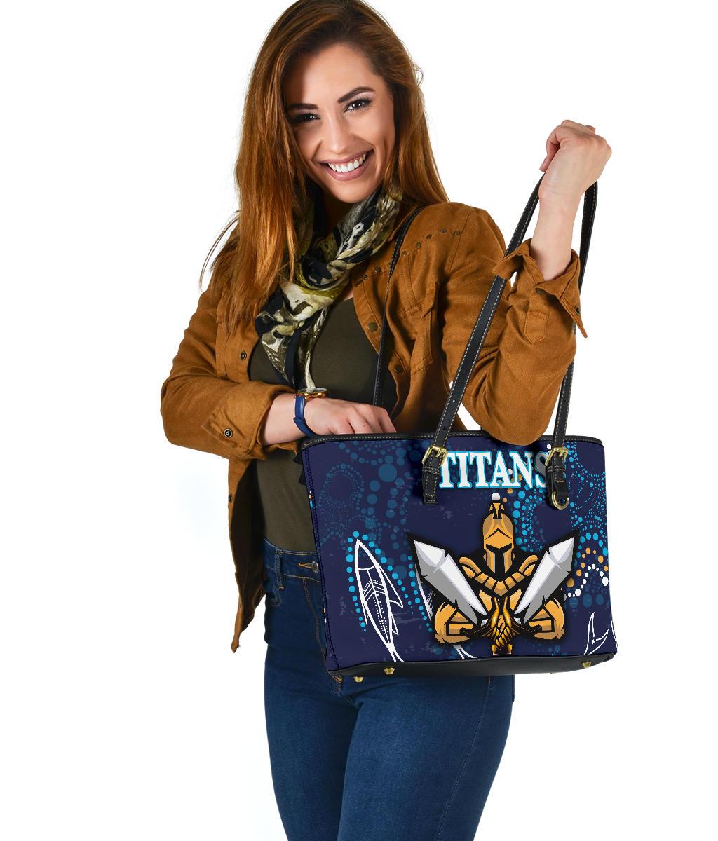 gold-coast-small-leather-tote-titans-gladiator-indigenous