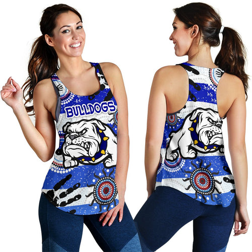 Bulldogs Women Racerback Tank Indigenous Country Style No.1 - Vibe Hoodie