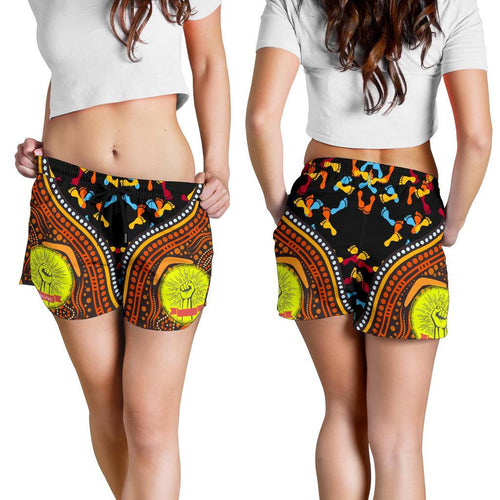 Shorts Women - Aboriginal Style & Flag, Dot Painting - Vibe Hoodie