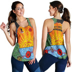 Anzac Day Women Racerback Tank - Lest We Forget Poppy - Vibe Hoodie
