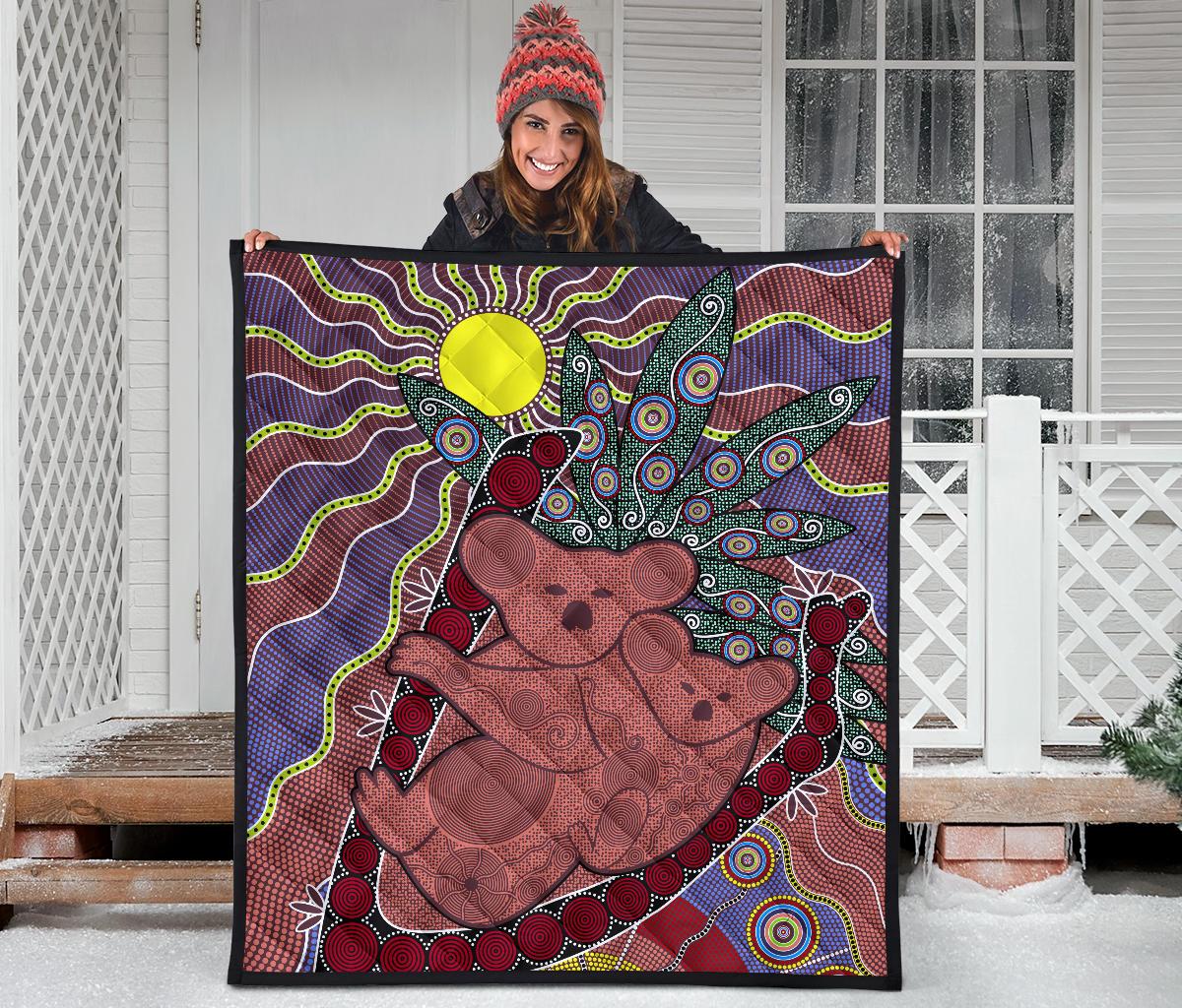 premium-quilts-koala-coverlets-aboriginal-pattern