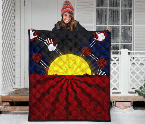 aboriginal-premium-quilt-aboriginal-lives-matter-flag-sun-dot-painting