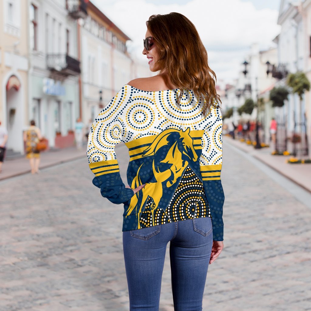 Brumbies Women's Off Shoulder Sweater - Vibe Hoodie