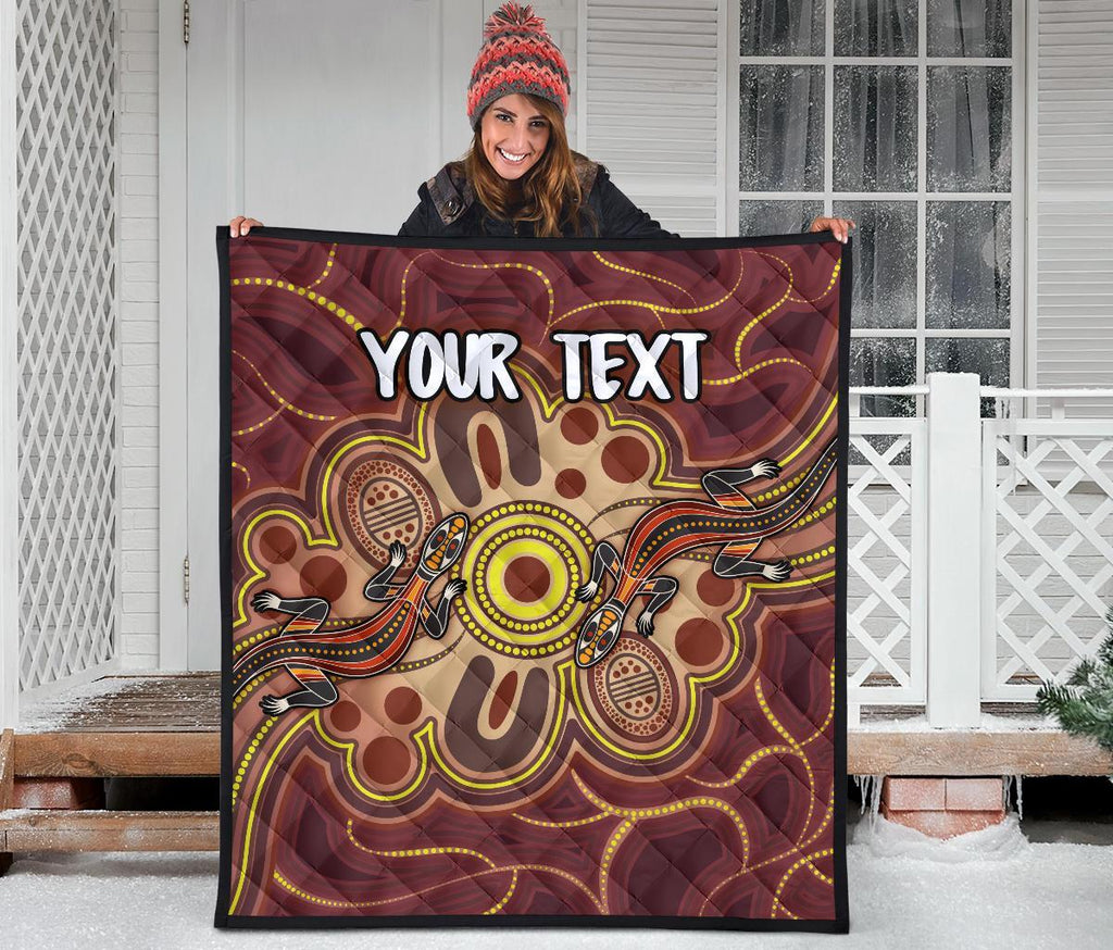 custom-aboriginal-premium-quilt-indigenous-lizard-dot-painting-art