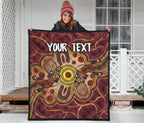 custom-aboriginal-premium-quilt-indigenous-lizard-dot-painting-art