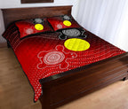 aboriginal-quilt-bed-set-indigenous-circle-dot-painting-style