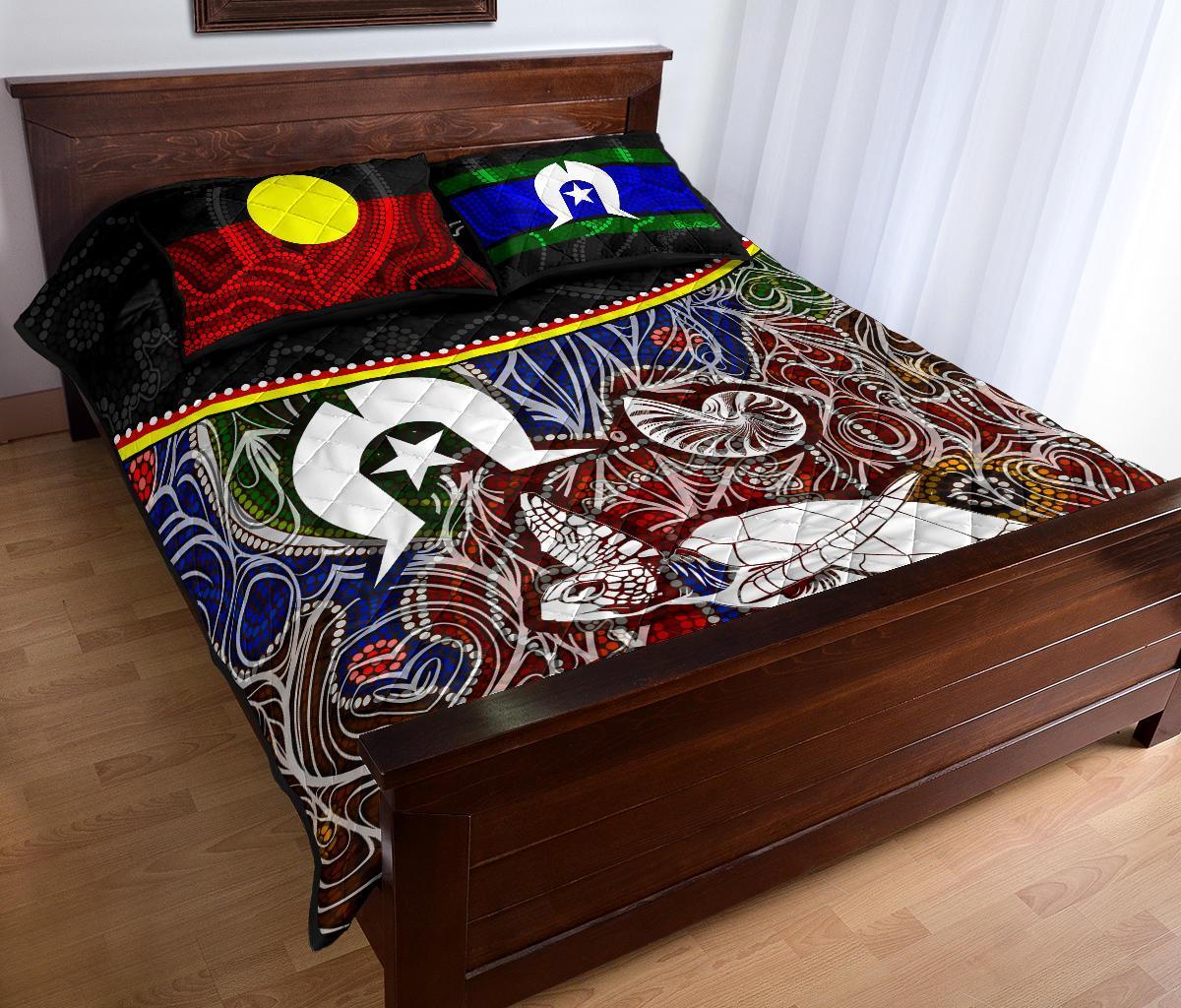 personalised-quilt-bed-set-aboriginal-dot-in-naidoc-week-style