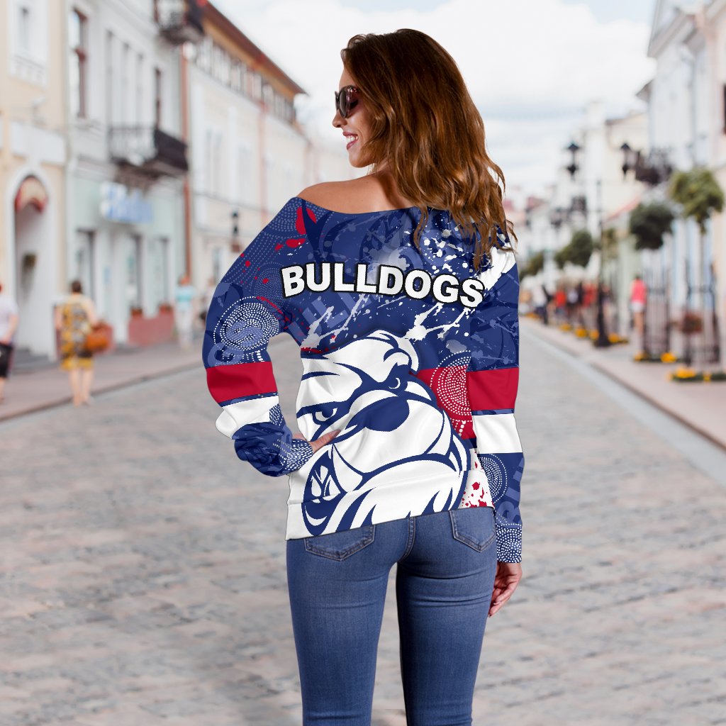 Western Bulldogs Off Shoulder Sweater - Vibe Hoodie