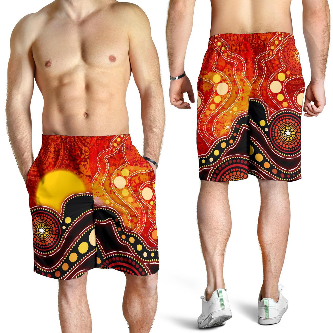 aboriginal-mens-shorts-aboriginal-lives-matter-flag-dot-painting-art
