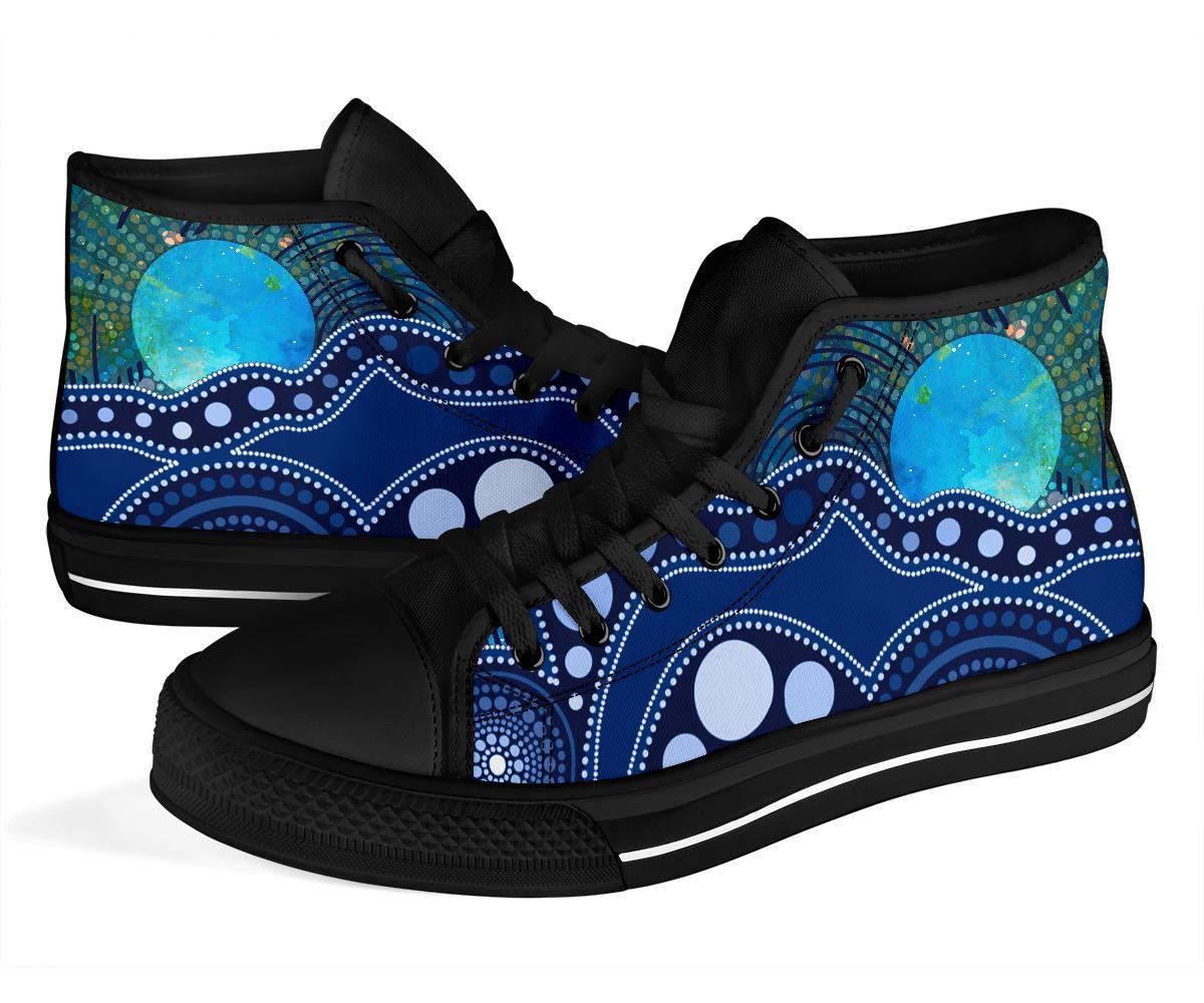 aboriginal-high-top-shoe-australia-indigenous-flag-circle-dot-painting-art-blue