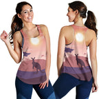 Racerback Tank - Kangaroo Top Tank Sunset Painting Ver05 - Women - Vibe Hoodie