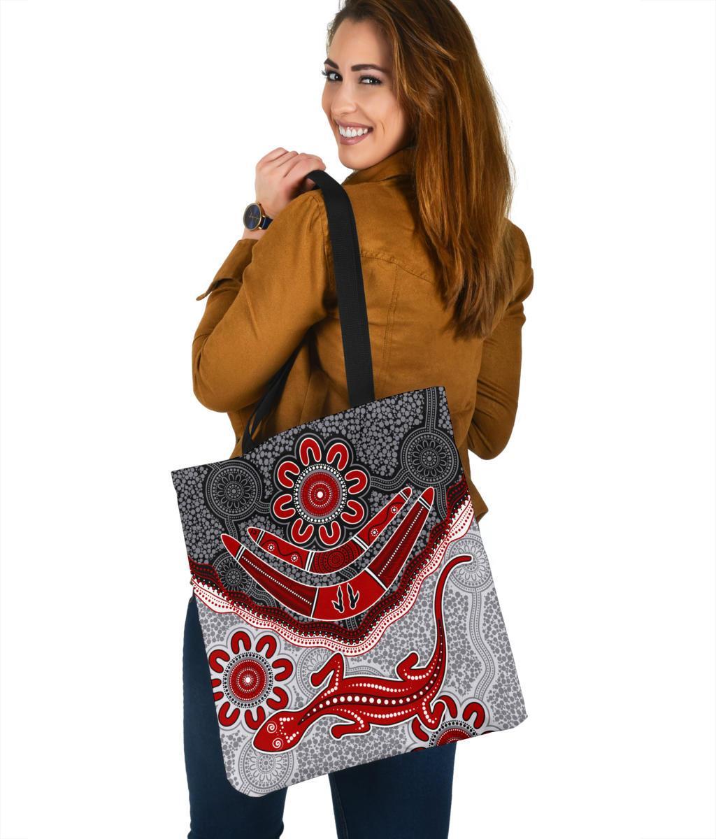 aboriginal-tote-bags-indigenous-boomerang-and-lizard-art