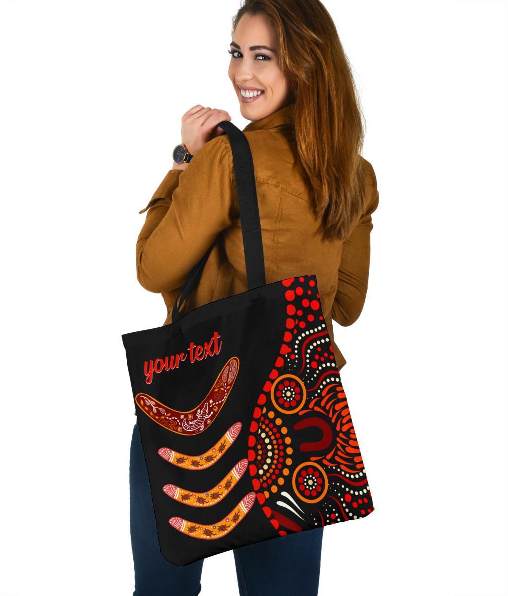 aboriginal-personalised-tote-bags-aboriginal-boomerangs-with-dot-painting-pattern