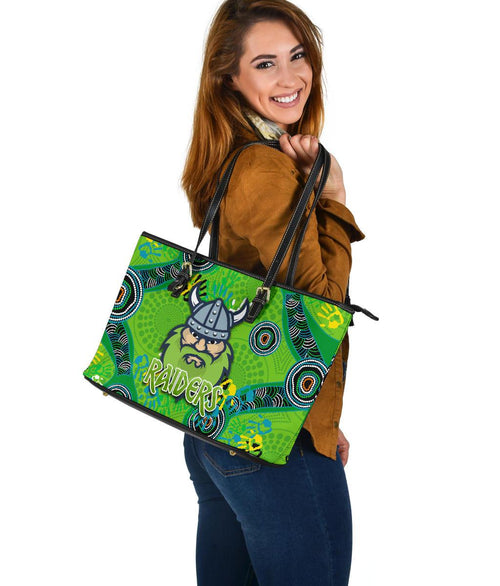 canberra-large-leather-tote-raiders-viking-indigenous