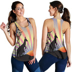 Racerback Tank - Kangaroo Top Tank Sunset Ver03A - Women - Vibe Hoodie