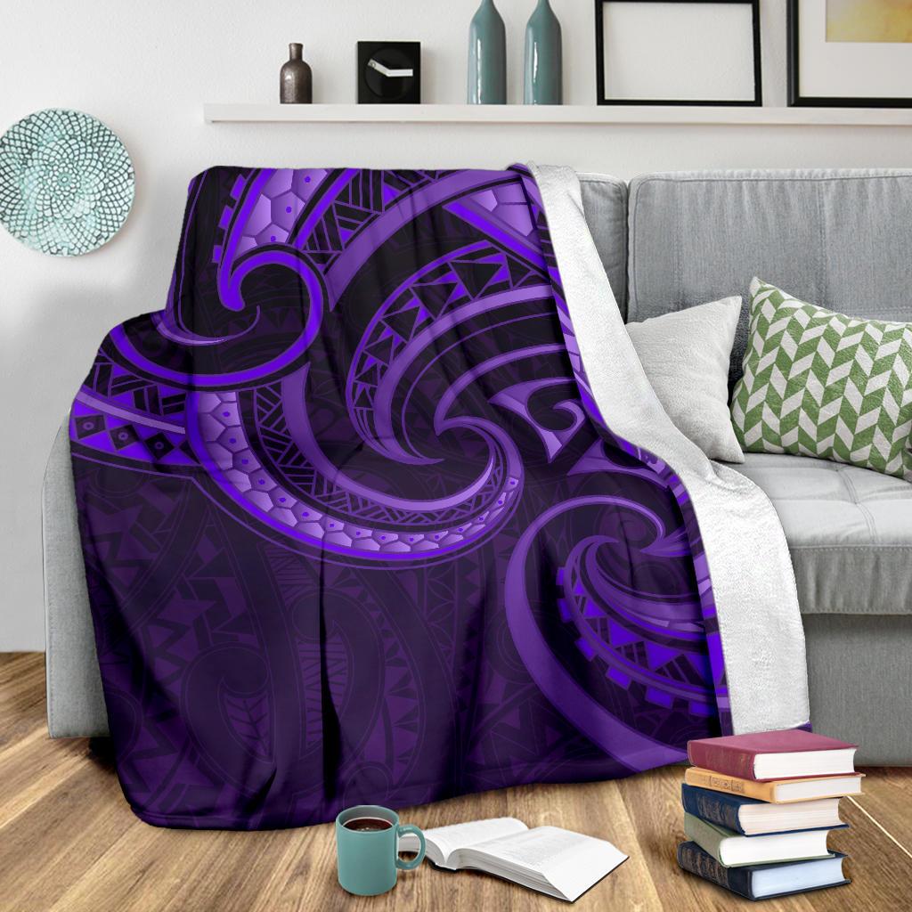 new-zealand-maori-mangopare-premium-blanket-polynesian-purple
