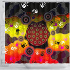aboriginal-shower-curtain-indigenous-circle-dot-painting-hand-art